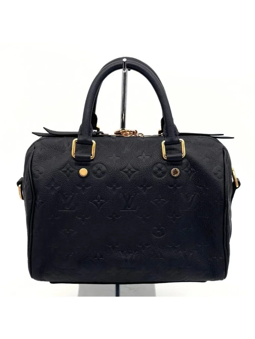 Louis Vuitton Monogram Empreinte Speedy Bandouliere 25 Noir Handbag